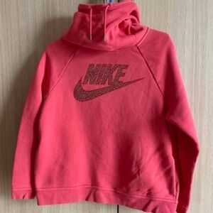 Nike Vibrant Coral Funnel Neck Hoodie